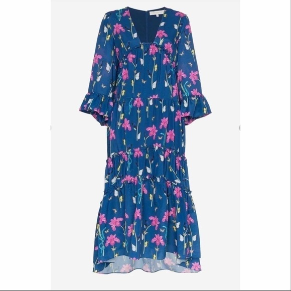 Borgo de Nor Iris floral print midi dress - Picture 1 of 15